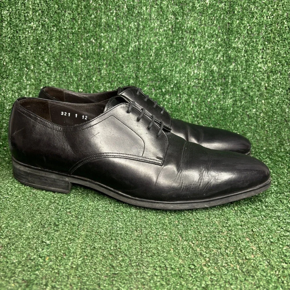 To Boot New York Adam Derrick Leather Derby Formal Dress Shoes Black Mens Sz 12